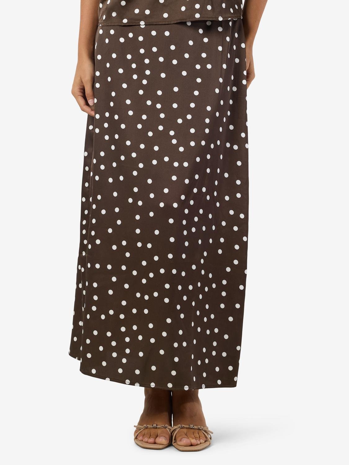 NMBAMBI Midi Skirt - Chocolate Brown - VERO MODA & VILA Bergvik